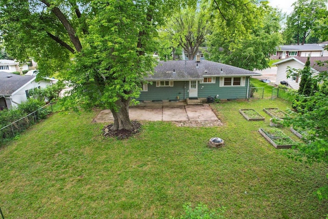 109 Cherry St, Edgerton, WI 53534 - rear view of property with a garden and a patio