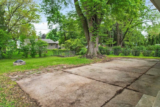 109 Cherry St, Edgerton, WI 53534 - view of yard with an outdoor fire pit and a patio area
