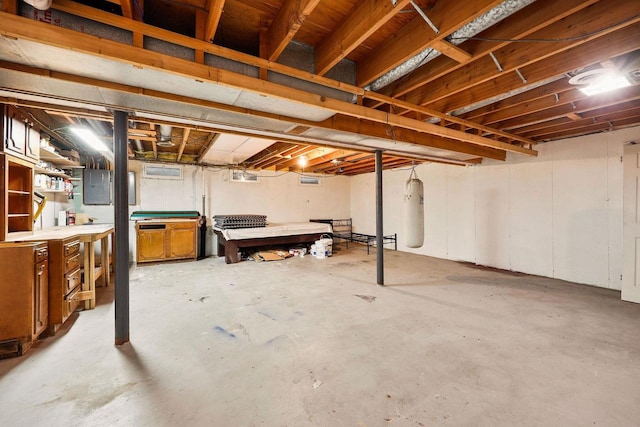 109 Cherry St, Edgerton, WI 53534 - unfinished below grade area with electric panel