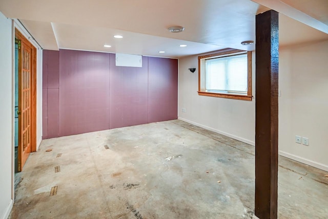 613 Anthony Ln, Madison, WI 53711 - basement with baseboards and recessed lighting