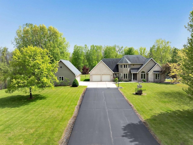 8373 Serenity Ln, Pulaski, WI 54162 - view of front facade with a front lawn