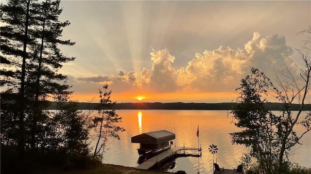 N5757 Division Ave, Stone Lake, WI 54876 - dock with a water view