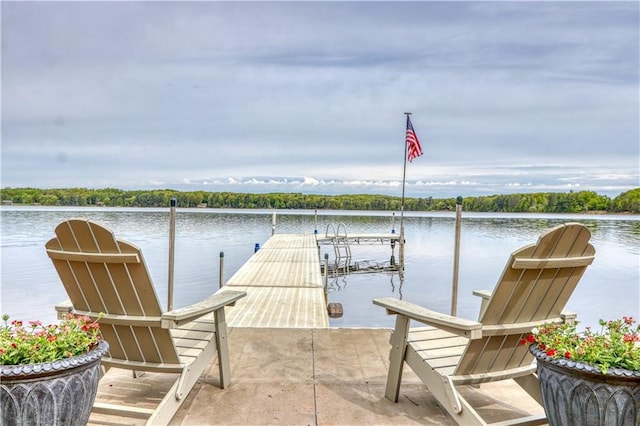 N5757 Division Ave, Stone Lake, WI 54876 - dock area featuring a water view