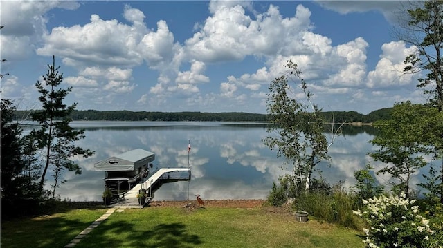 N5757 Division Ave, Stone Lake, WI 54876 - dock area with a water view