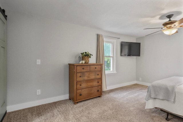 340 12th St S, Wisconsin Rapids, WI 54494 - bedroom featuring light carpet, baseboards, and ceiling fan