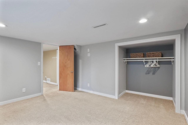 340 12th St S, Wisconsin Rapids, WI 54494 - unfurnished bedroom featuring carpet, a closet, baseboards, and recessed lighting