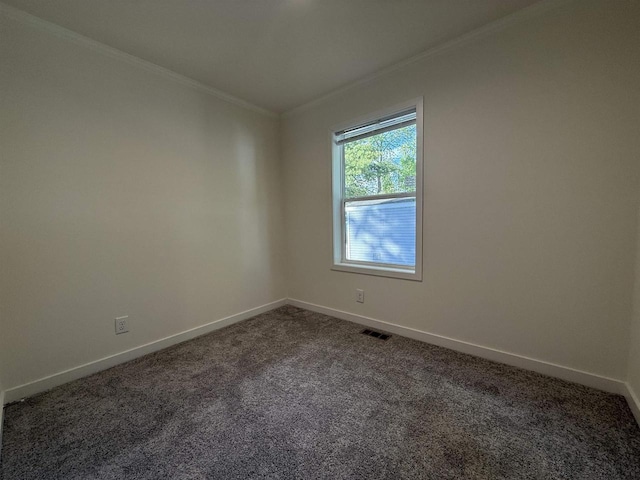 731 Sunset Blvd Unit 29, Wisconsin Dells, WI 53965 - unfurnished room with crown molding, baseboards, and dark carpet