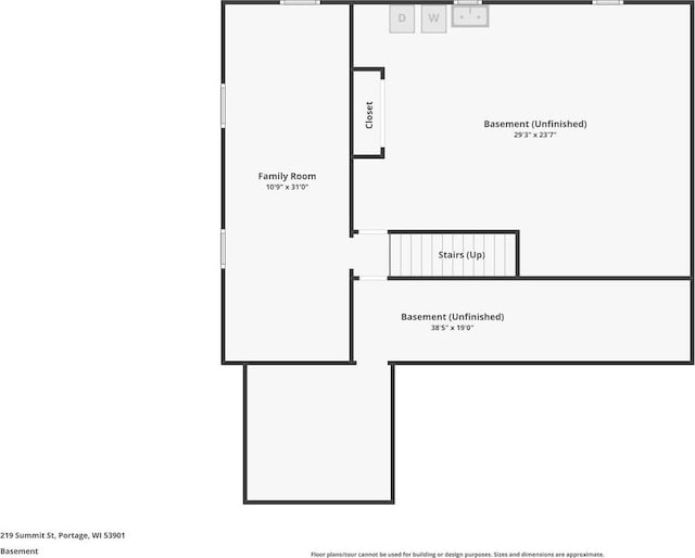 219 Summit St, Portage, WI 53901 - home floor plan