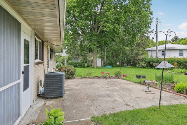 219 Summit St, Portage, WI 53901 - view of patio featuring central air condition unit