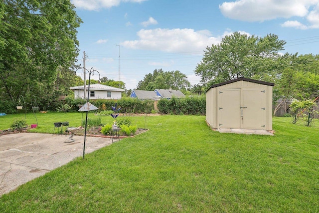 219 Summit St, Portage, WI 53901 - view of green lawn with a patio area
