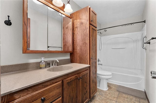 12924 Thomas St, Osseo, WI 54758 - full bath with vanity, tub / shower combination, and toilet