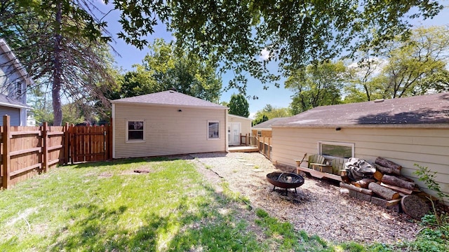 605 Monroe St, Fort Atkinson, WI 53538 - view of yard with an outdoor fire pit