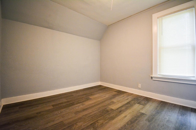 116 E Concordia Ave, Milwaukee, WI 53212 - additional living space featuring lofted ceiling, baseboards, and dark wood-style flooring