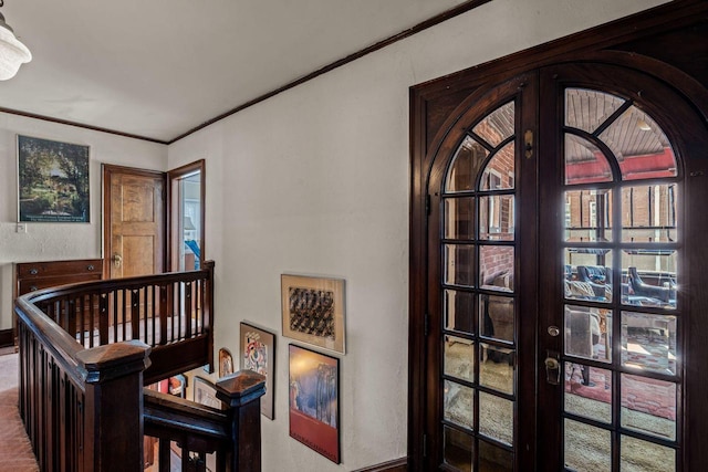 2615 N Summit Ave, Milwaukee, WI 53211 - bedroom featuring french doors, crown molding, and baseboards