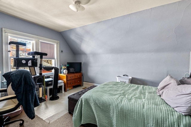 2615 N Summit Ave, Milwaukee, WI 53211 - bedroom with lofted ceiling and light wood-style floors
