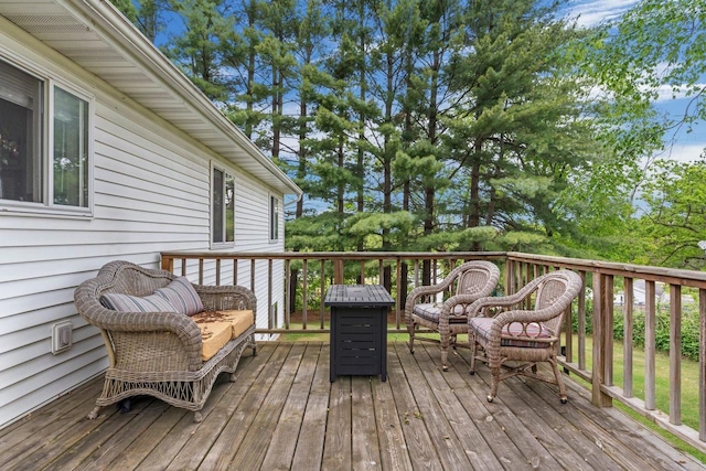 554 N Harvard Ave, Endeavor, WI 53930 - view of wooden terrace