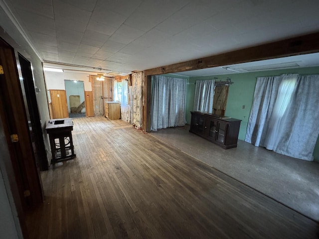 8444 Fish Hatchery Rd, Burlington, WI 53105 - unfurnished living room with wood finished floors
