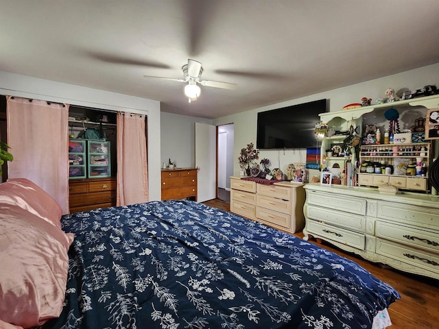 1130 10th St S, Wisconsin Rapids, WI 54494 - bedroom featuring wood finished floors and ceiling fan