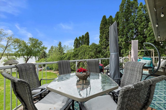 N26W30255 Maple Ave, Pewaukee, WI 53072 - view of patio featuring outdoor dining area