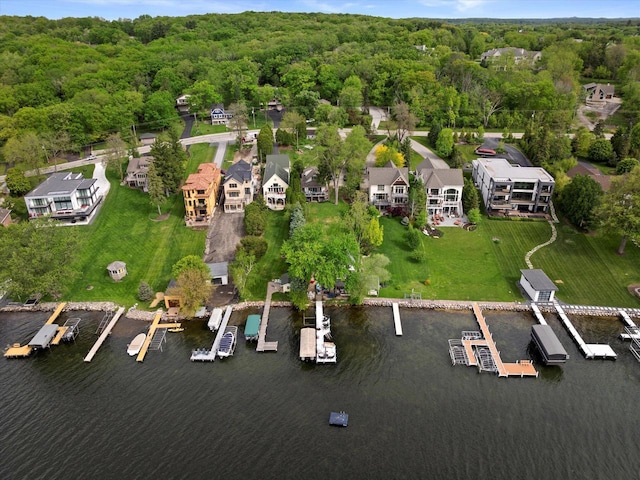 N26W30255 Maple Ave, Pewaukee, WI 53072 - drone / aerial view of a forest and a large body of water