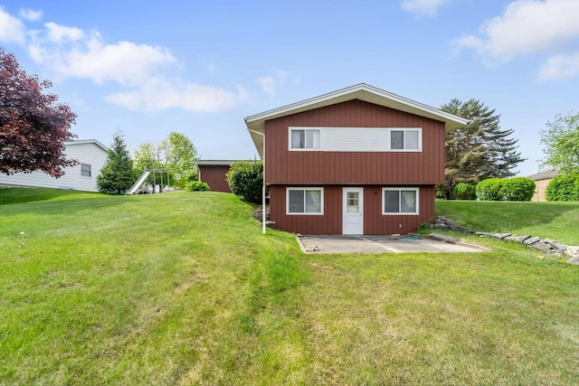 4998 Sterling Dr, Greendale, WI 53129 - rear view of property with a patio area and a yard