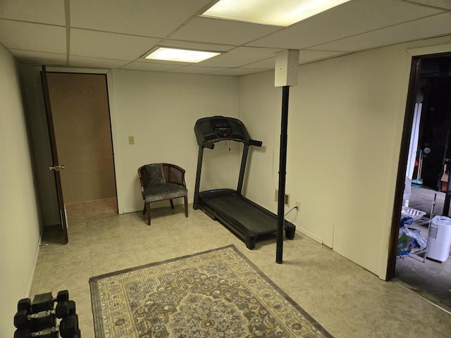 3609 Gregory St, Madison, WI 53711 - workout room featuring a drop ceiling