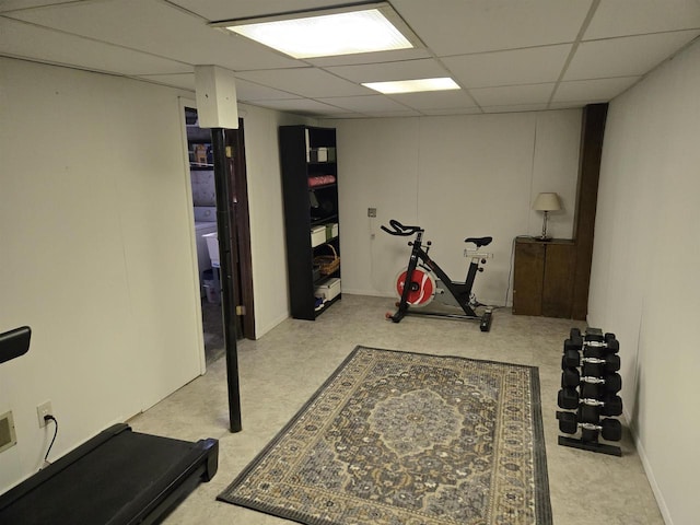 3609 Gregory St, Madison, WI 53711 - exercise room featuring a drop ceiling