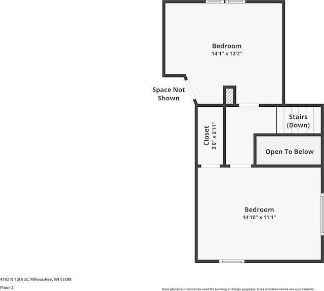 4182 N 13th St, Milwaukee, WI 53209 - property floor plan