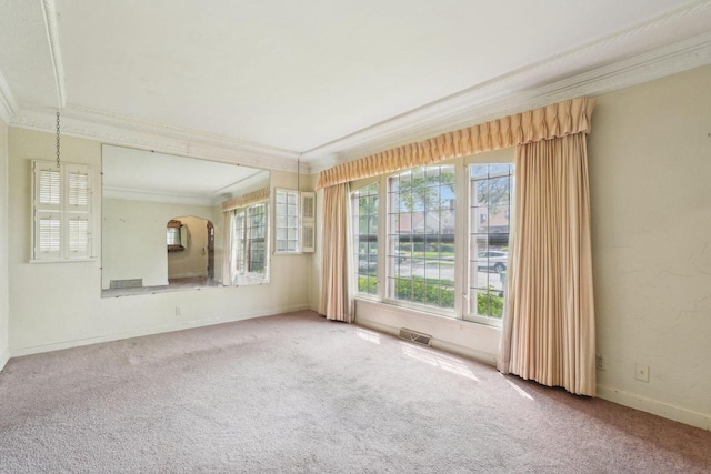 4182 N 13th St, Milwaukee, WI 53209 - carpeted empty room featuring ornamental molding and baseboards