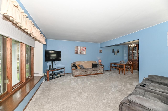 7538 S 74th St, Franklin, WI 53132 - living room with carpet floors and a chandelier