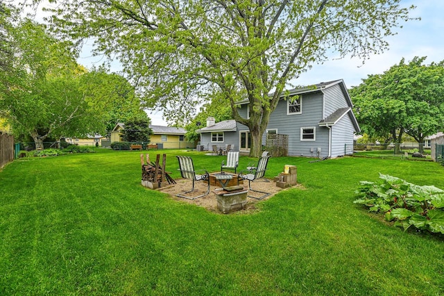7538 S 74th St, Franklin, WI 53132 - view of yard featuring a fire pit