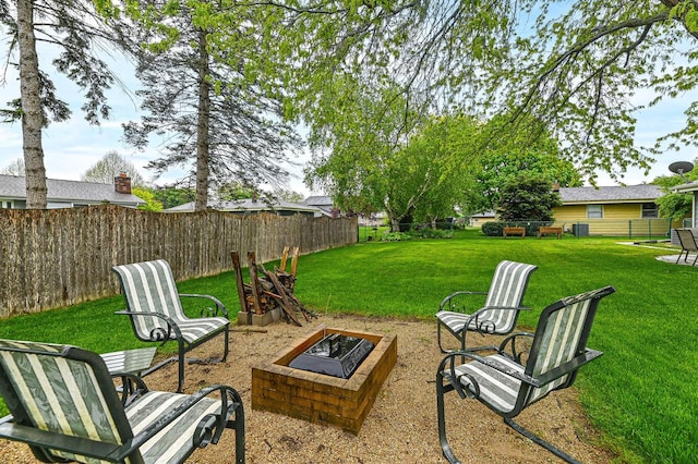 7538 S 74th St, Franklin, WI 53132 - view of yard with a fire pit