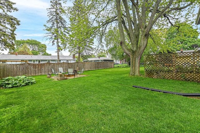 7538 S 74th St, Franklin, WI 53132 - view of yard with an outdoor fire pit