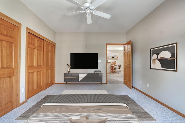 W159N4872 Graysland Dr, Menomonee Falls, WI 53051 - carpeted bedroom featuring baseboards and ceiling fan