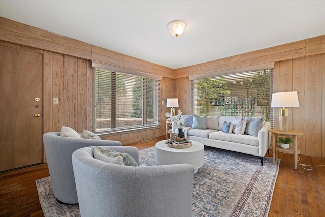 4696 N Lake Dr, Whitefish Bay, WI 53211 - living room with wood walls and wood finished floors