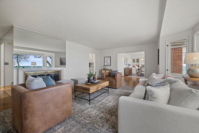 4696 N Lake Dr, Whitefish Bay, WI 53211 - living room with wood finished floors