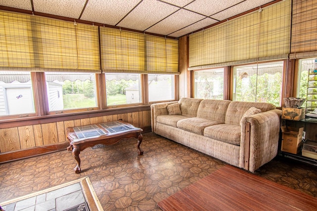 917 Whitewater Ave, Fort Atkinson, WI 53538 - living area with a paneled ceiling and healthy amount of natural light