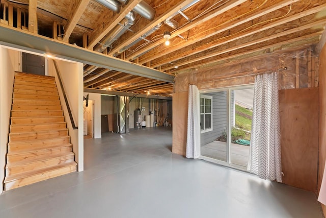 529 Century Oak Dr, Waukesha, WI 53188 - below grade area featuring water heater and stairs