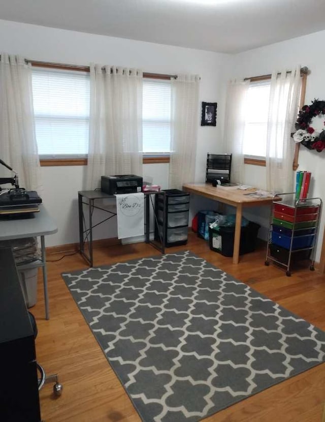 9446 W Lynx Ct, Milwaukee, WI 53225 - office area with plenty of natural light and wood finished floors