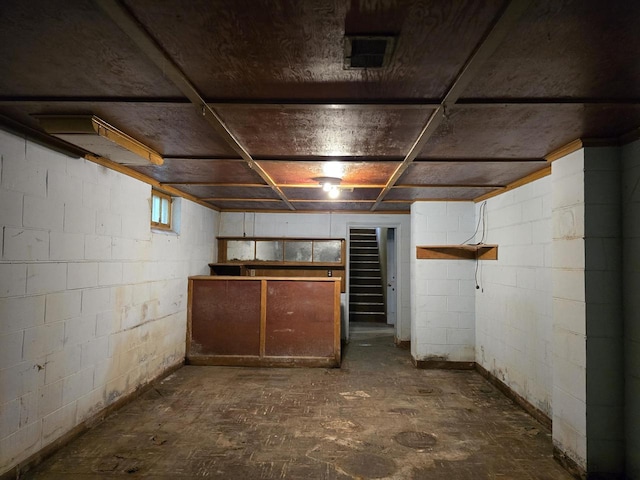 6455 N 56th St, Milwaukee, WI 53223 - below grade area featuring stairway