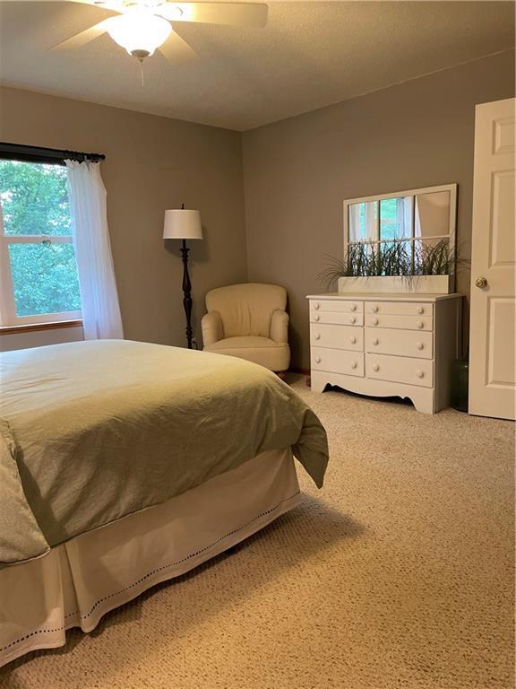 1762 Wilson Ave, Menomonie, WI 54751 - bedroom featuring light colored carpet and a ceiling fan