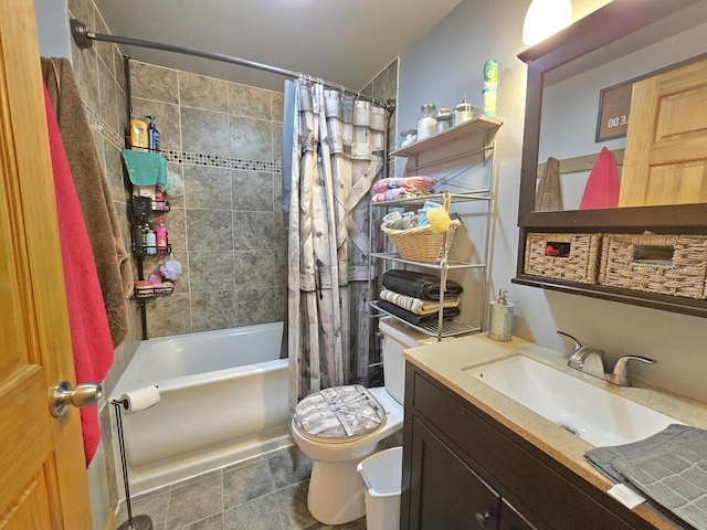 5321 Breezy Pine Dr, Wisconsin Rapids, WI 54494 - bathroom with shower / bath combo with shower curtain, vanity, and toilet