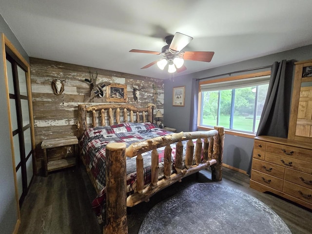 5321 Breezy Pine Dr, Wisconsin Rapids, WI 54494 - bedroom with wood finished floors, baseboards, and ceiling fan