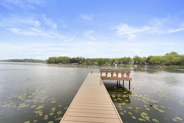 5743 Island View Ct, Waterford, WI 53185 - dock area featuring a water view