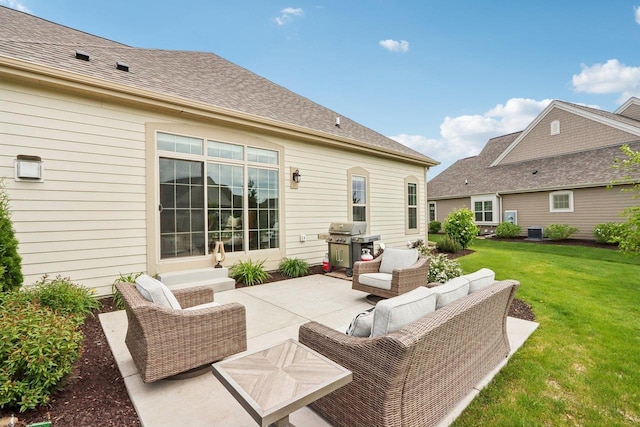 1766 Derby Ln, Oconomowoc, WI 53066 - view of patio with central AC, an outdoor hangout area, and area for grilling