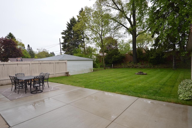 1781 Spruce Ct, South Milwaukee, WI 53172 - view of patio with a fire pit
