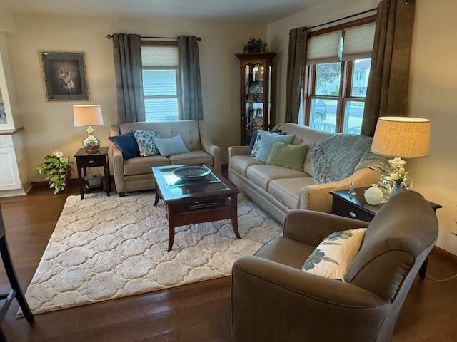 35 Sammy Jo Cir, Fond Du Lac, WI 54935 - living area featuring wood finished floors and baseboards