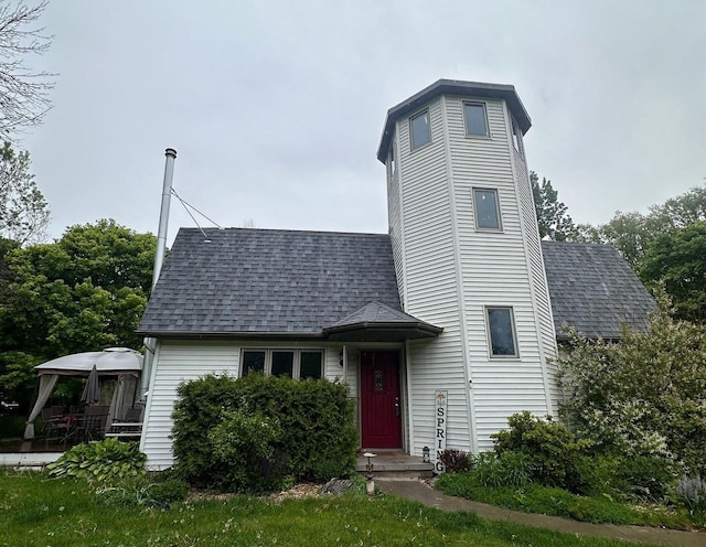 7459 Jensen Rd, Oshkosh, WI 54904 - view of front of home with a gazebo and a shingled roof