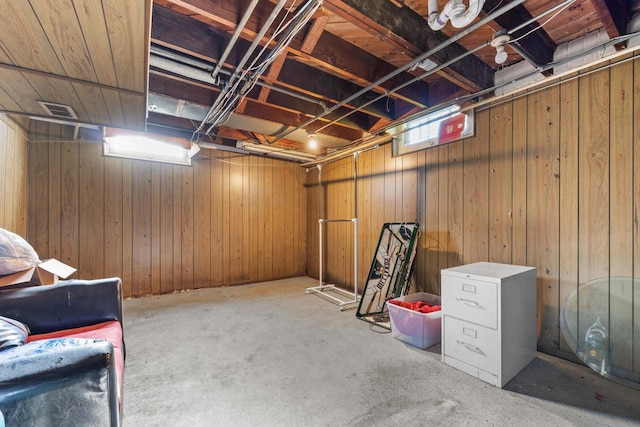 4131 N 41st St, Milwaukee, WI 53216 - basement with wood walls