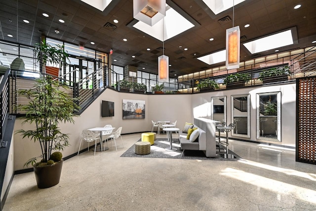 270 E Highland Ave Unit 644, Milwaukee, WI 53202 - community lobby with a towering ceiling, stairway, and recessed lighting